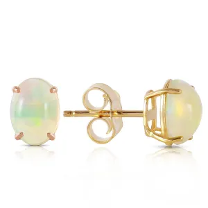 0.9 Carat 14K Solid Yellow Gold Pina Colada Opal Earrings
