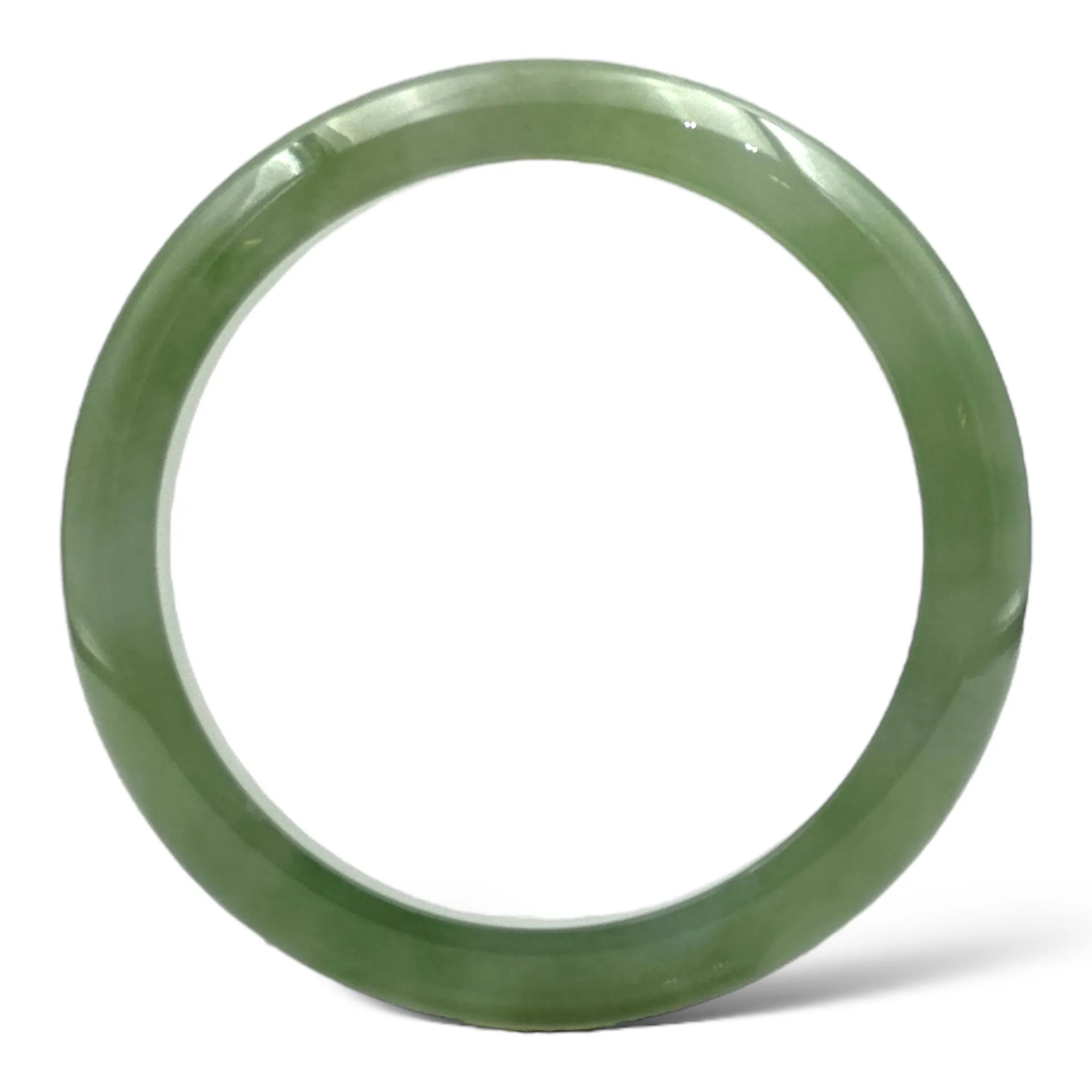 110688 57.1mm Highly Translucent Grape Green Jadeite Bangle