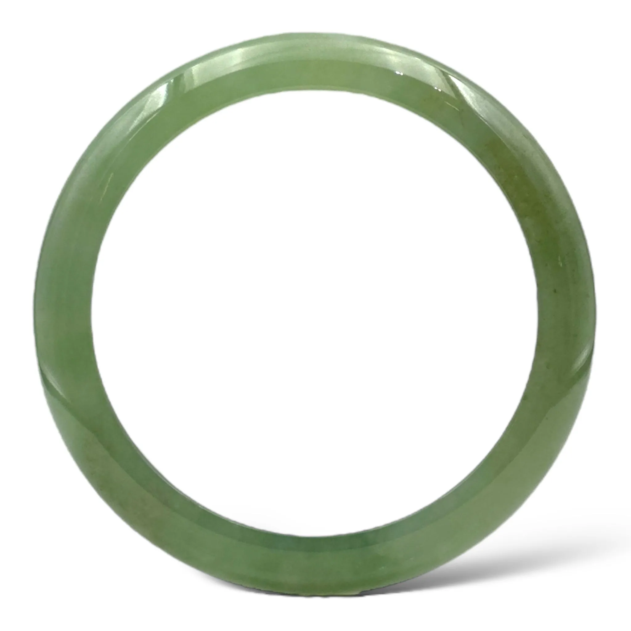 110688 57.1mm Highly Translucent Grape Green Jadeite Bangle