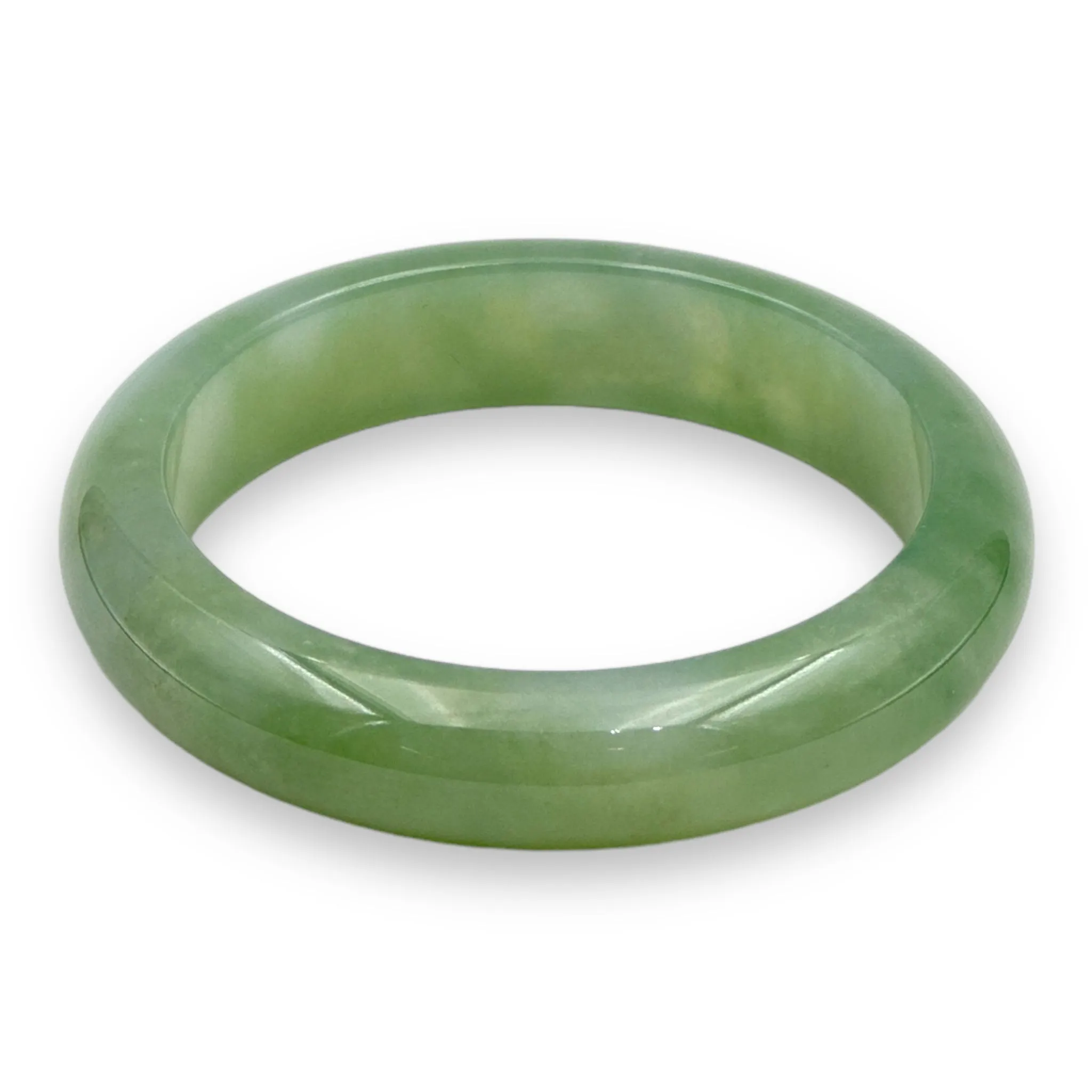 110688 57.1mm Highly Translucent Grape Green Jadeite Bangle