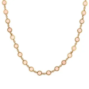 14k Yellow Gold Pink Opal Necklace