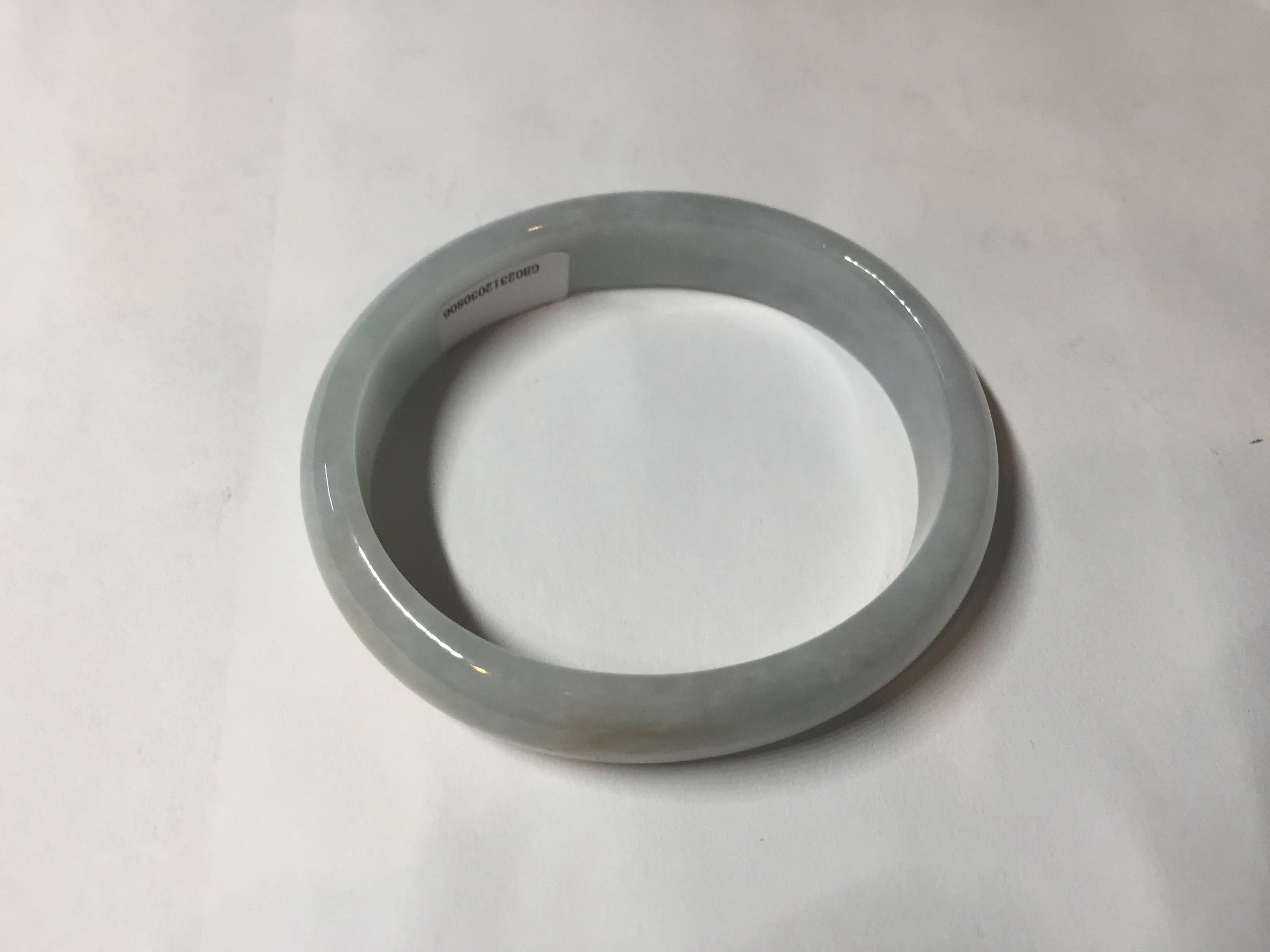 49mm Certified Type A 100% Natural light green red oval Jadeite Jade bangle BM68