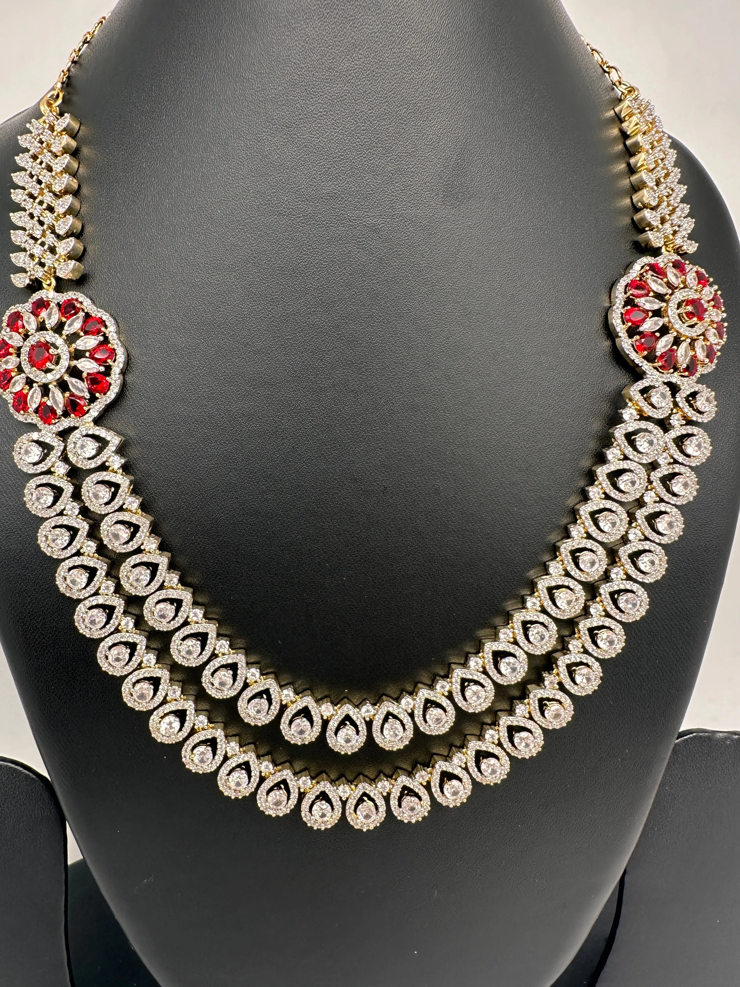 AD Red Stone Short Necklace