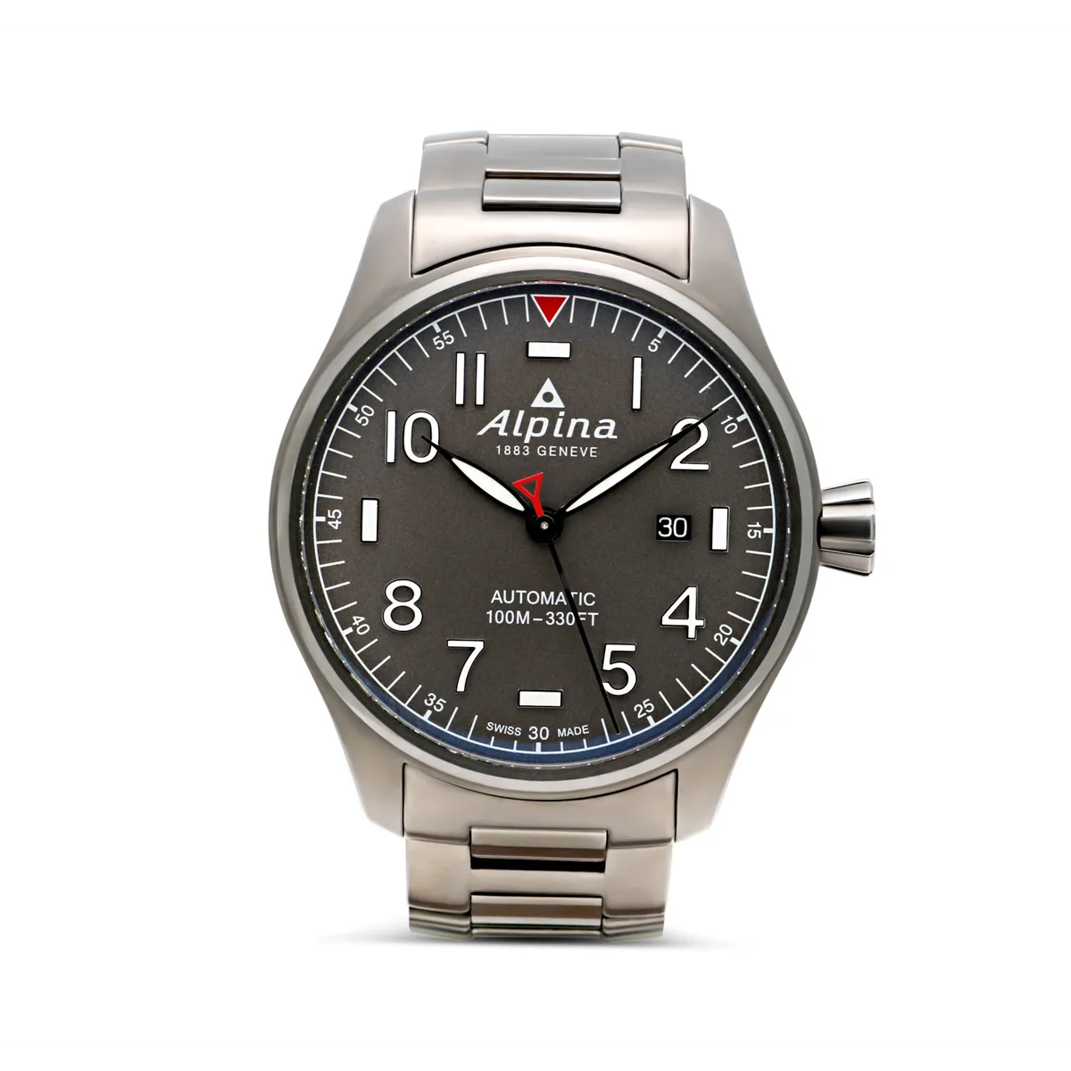 Alpina Startimer Gunmetal Stainless Steel 44mm Automatic (Preowned)