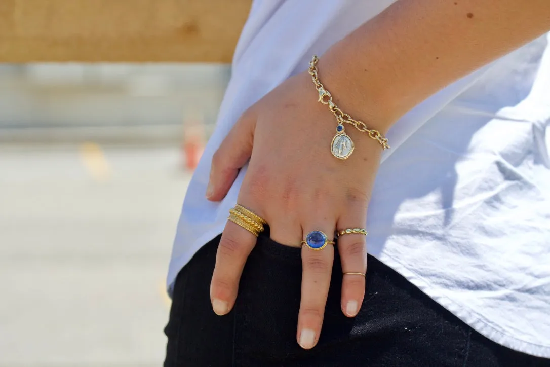 Athena and Horse Coin Bracelet in 18k Gold