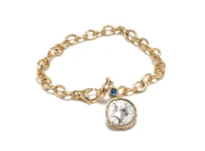Athena and Horse Coin Bracelet in 18k Gold