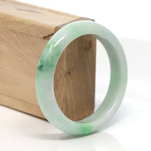 Baikalla™ "Classic Bangle" Genuine Burmese Green Jadeite Jade Bangle Bracelet (58.15 mm) #132