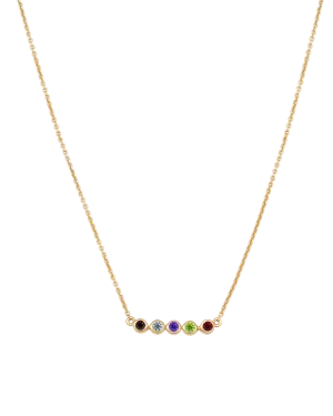 Bauble Birthstone Necklace - 14K Yellow Gold