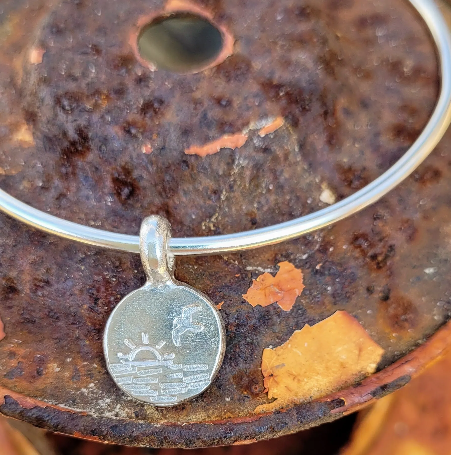 Coastal Sunrise Charm Bangle