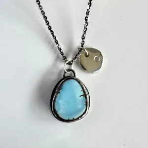 Golden Hills Turquoise Pendant with Diamond Accent