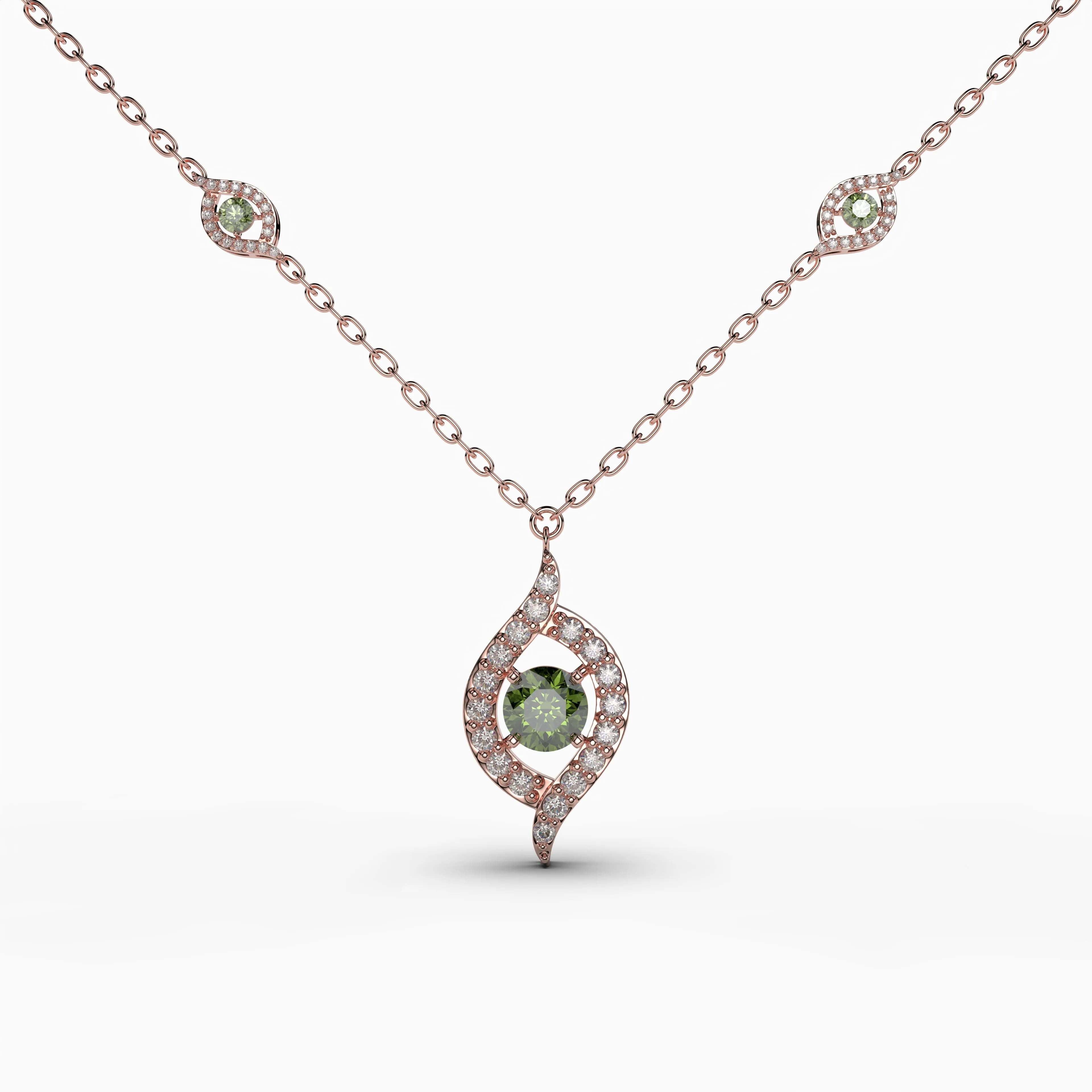 Green Amethyst Necklace - Madelyn
