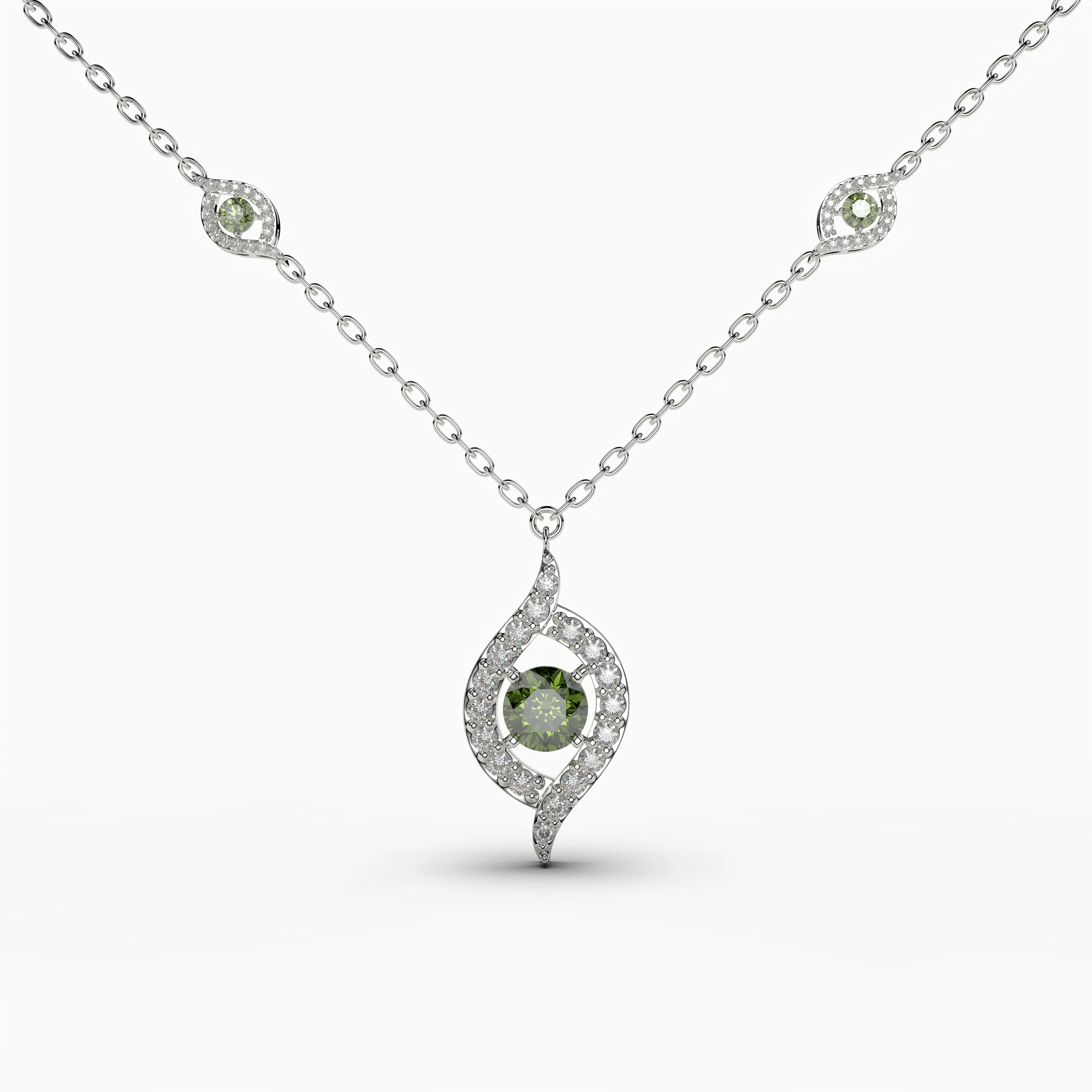 Green Amethyst Necklace - Madelyn