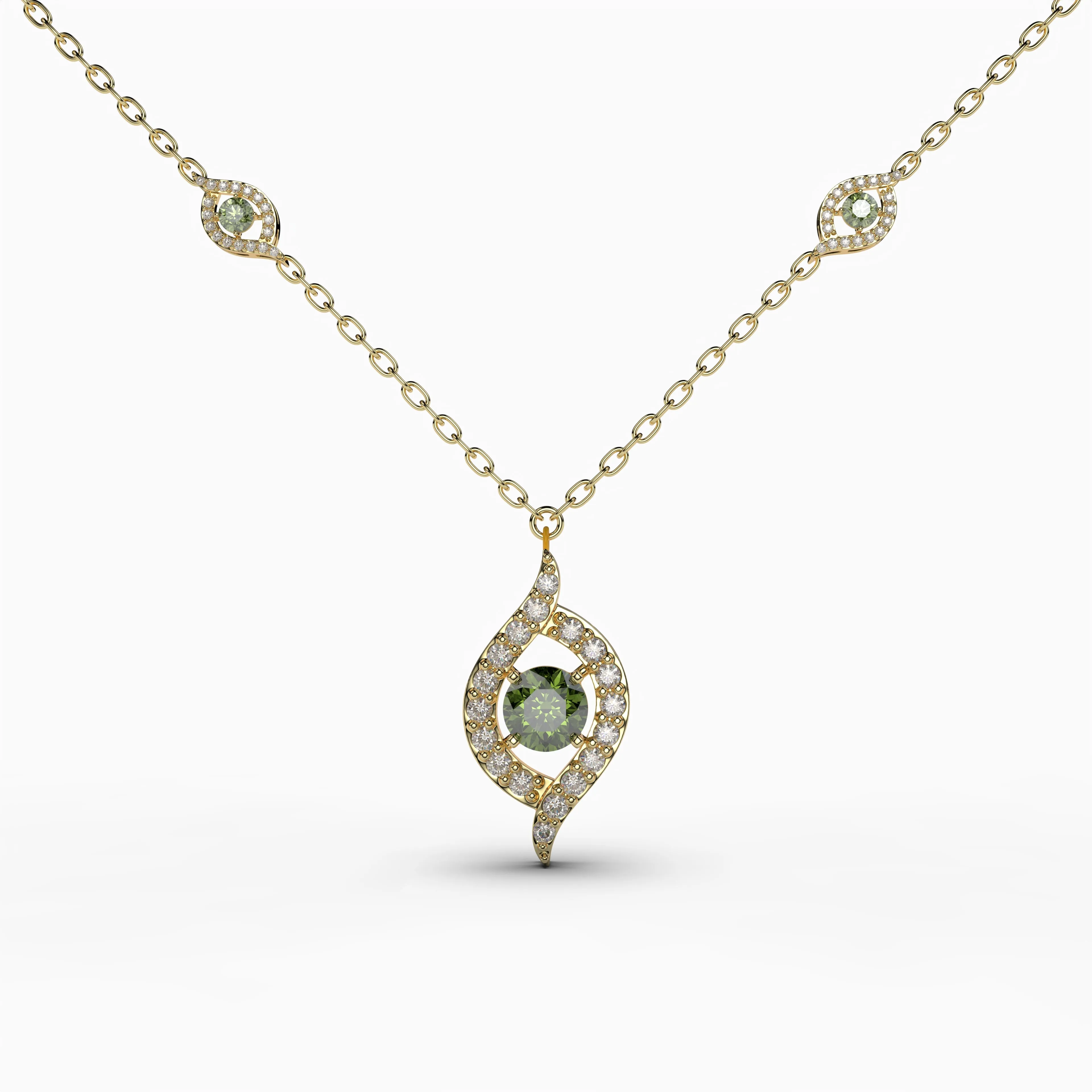 Green Amethyst Necklace - Madelyn