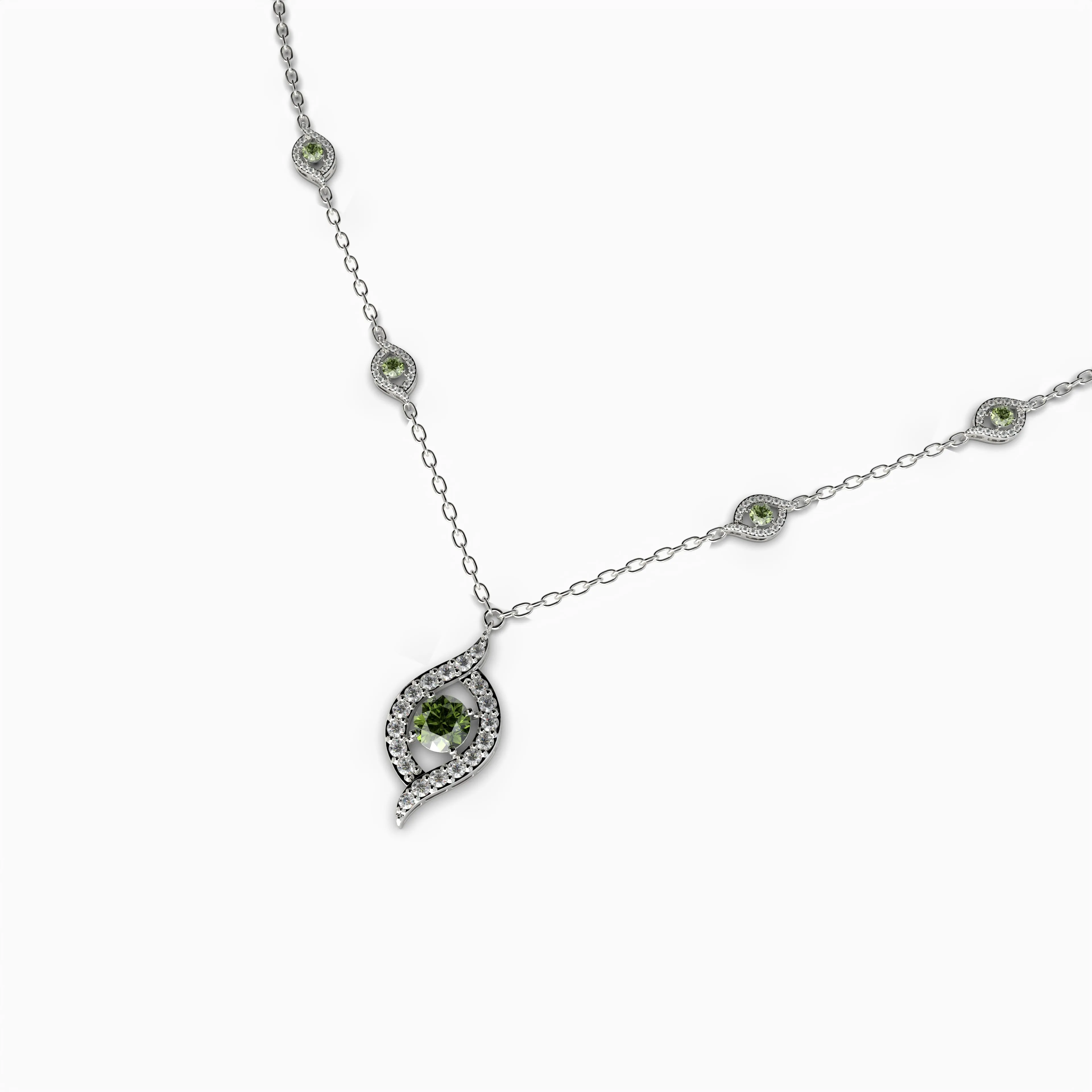 Green Amethyst Necklace - Madelyn