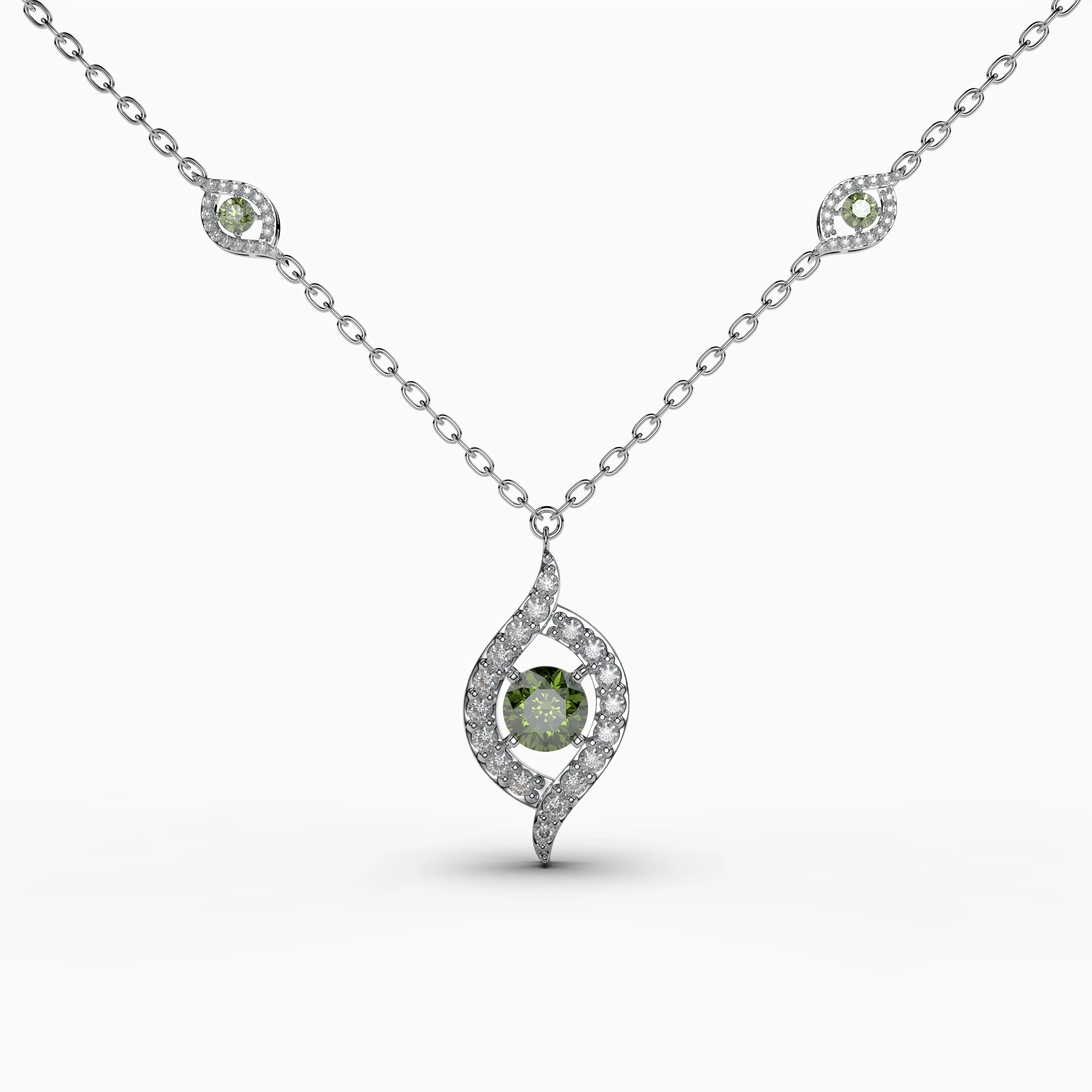 Green Amethyst Necklace - Madelyn