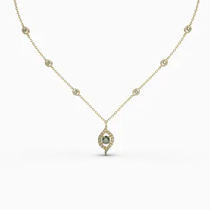 Green Amethyst Necklace - Madelyn