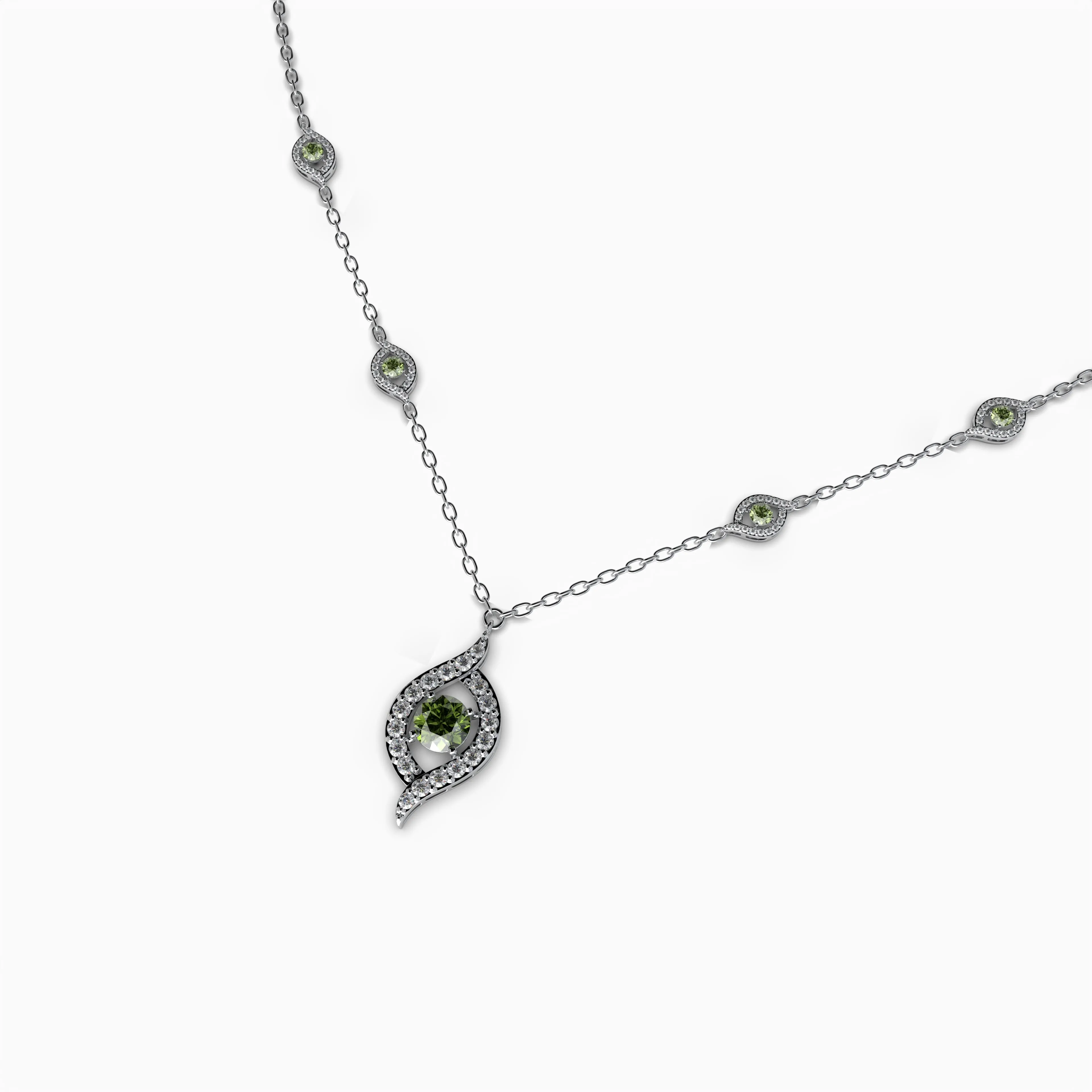 Green Amethyst Necklace - Madelyn