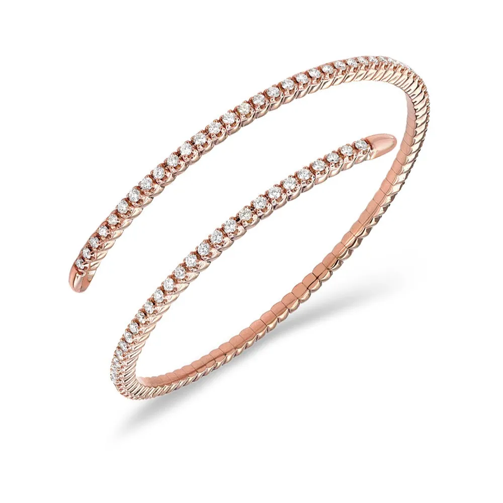 Helix Diamond Bangle