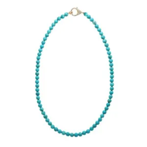 Janis Savitt Turquoise Necklace with Pave CZ Clasp