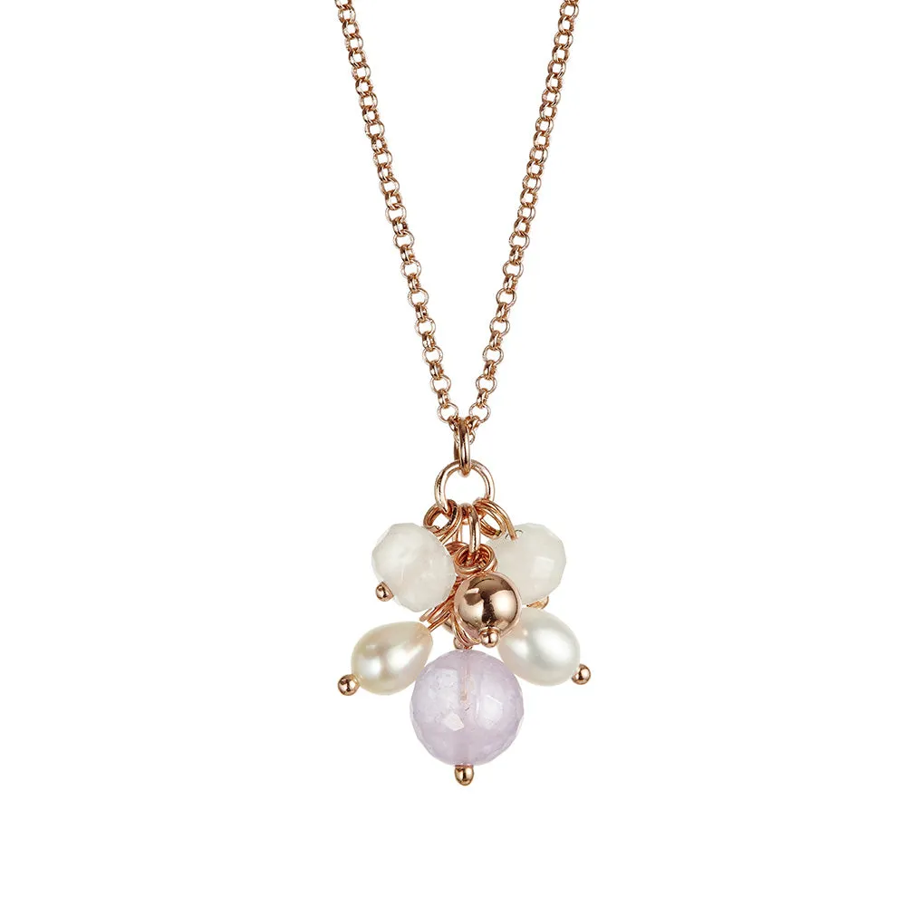 Jersey Pearl Joy Amethyst & Rose Quartz Pearl Pendant 1931495