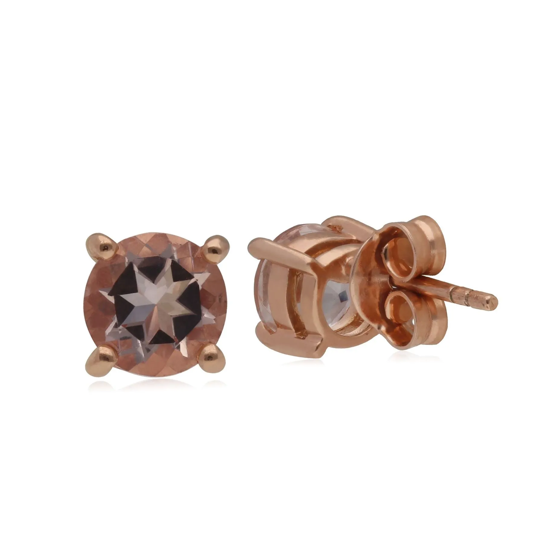 Kosmos Morganit Ohrstecker in 9ct Rose Gold