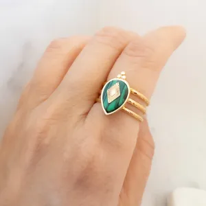 Malachite Marquise Ring