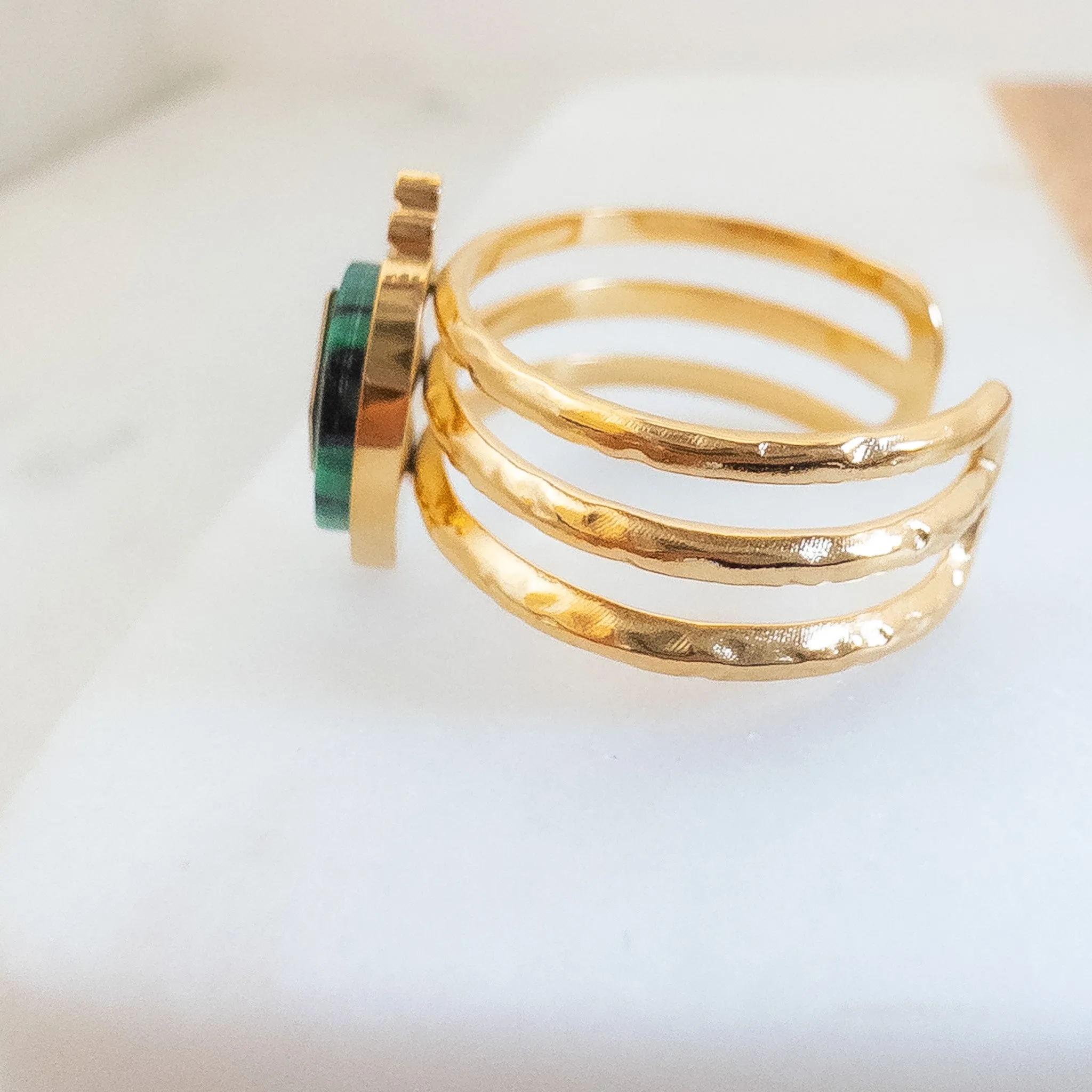 Malachite Marquise Ring