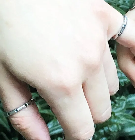 Minimalist Sterling Silver Stacking Stackable Simple Ring Band