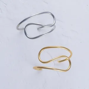 Modern Swirl Bangle Bracelet