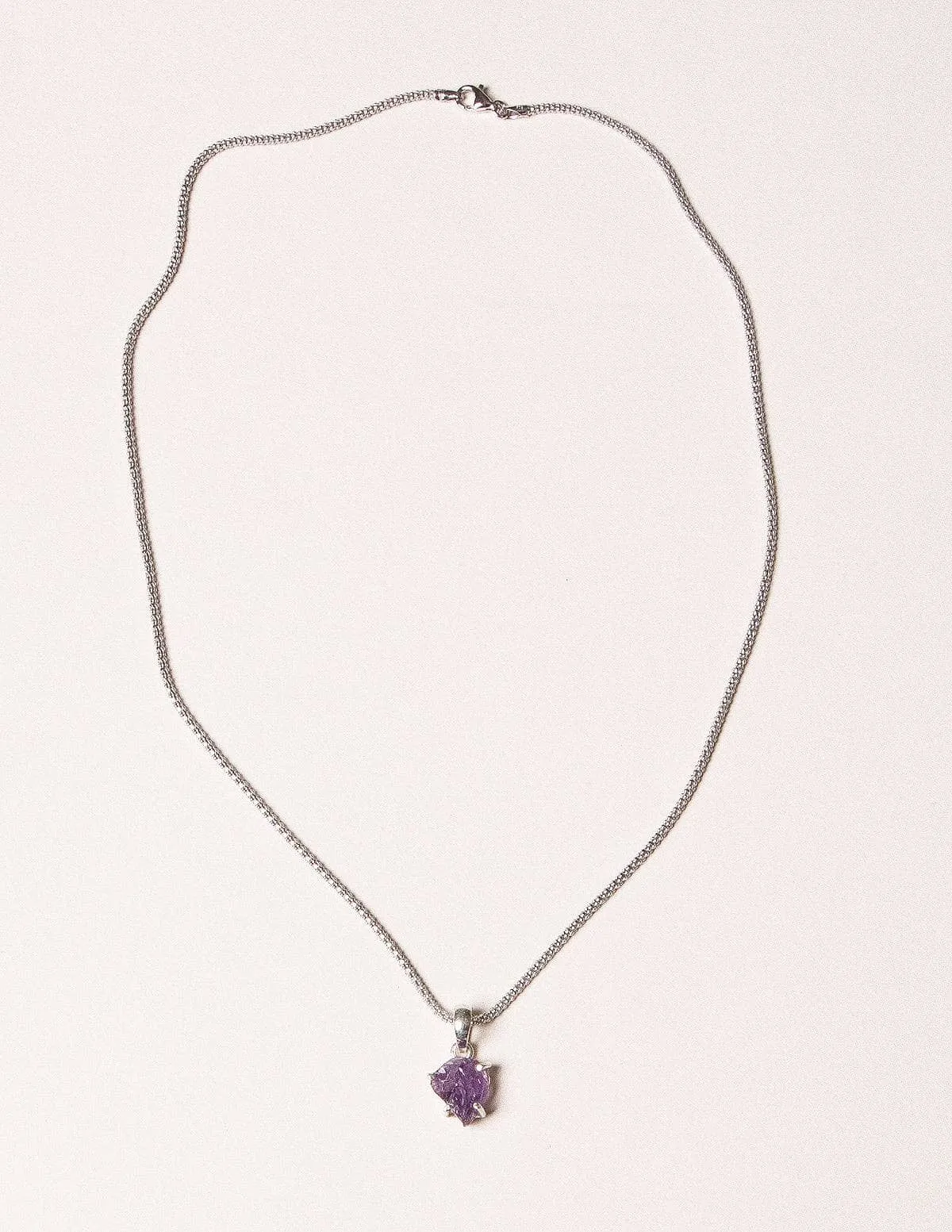 Natural Amethyst Pendant Necklace