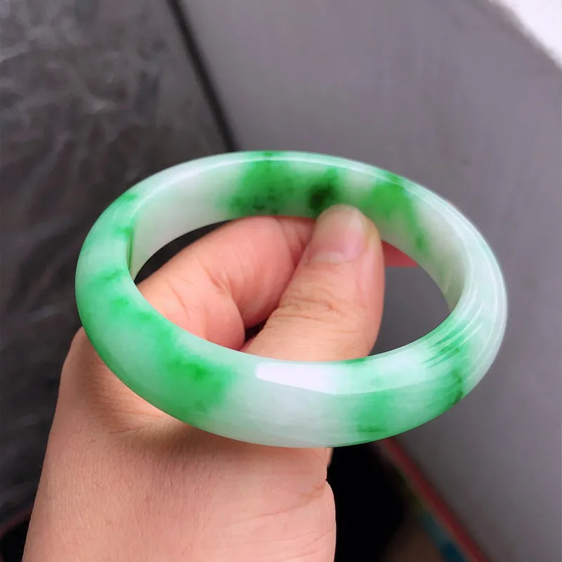 Natural Jade Bangle Jadeite Bangle Internal Diameter 56.5mm NBE053