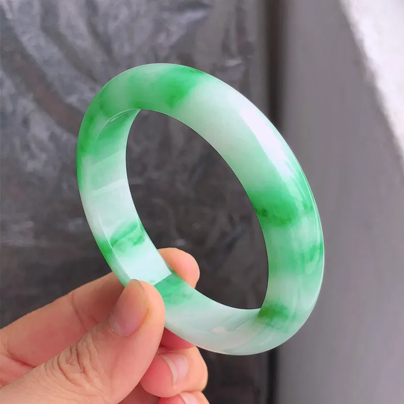 Natural Jade Bangle Jadeite Bangle Internal Diameter 56.5mm NBE053