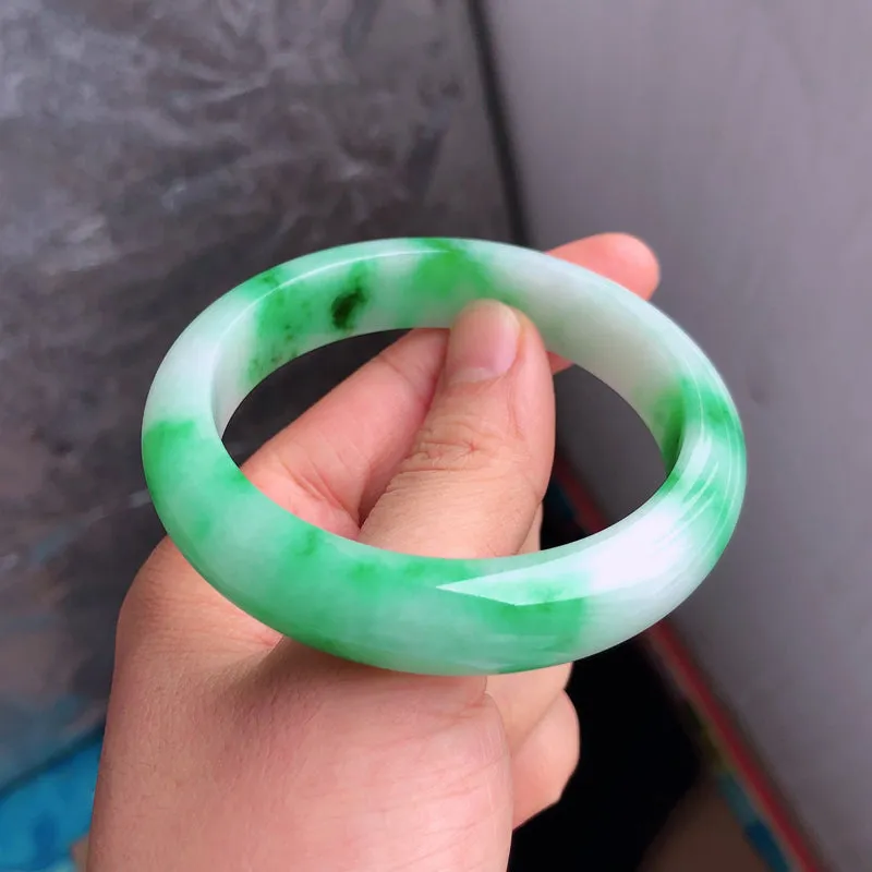 Natural Jade Bangle Jadeite Bangle Internal Diameter 56.5mm NBE053