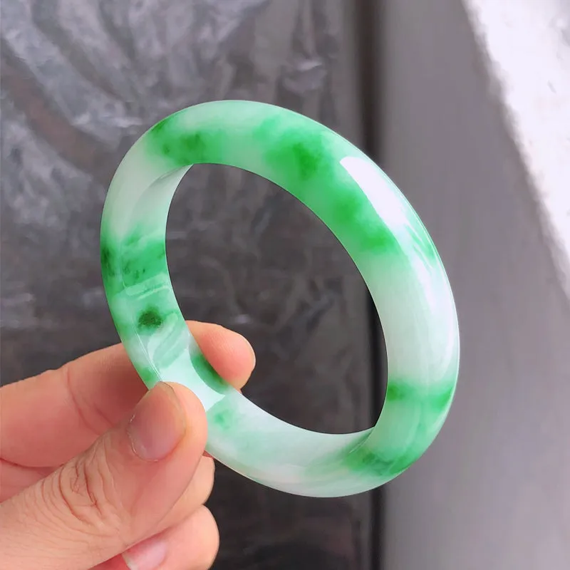 Natural Jade Bangle Jadeite Bangle Internal Diameter 56.5mm NBE053
