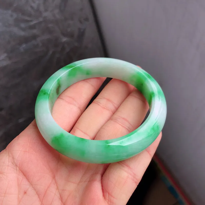 Natural Jade Bangle Jadeite Bangle Internal Diameter 56.5mm NBE053