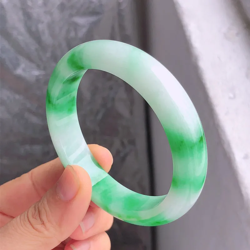 Natural Jade Bangle Jadeite Bangle Internal Diameter 56.5mm NBE053