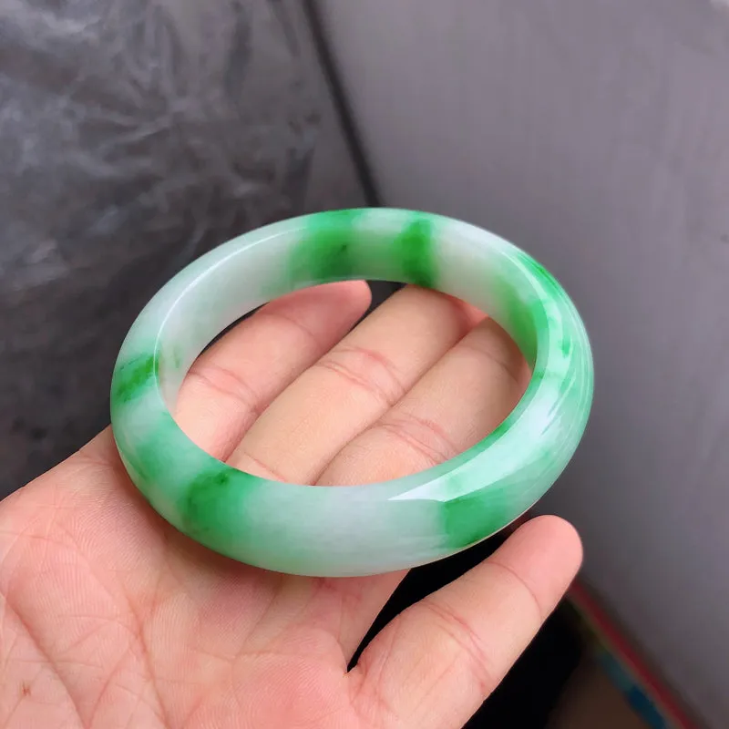 Natural Jade Bangle Jadeite Bangle Internal Diameter 56.5mm NBE053
