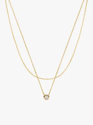 Opal Gold Layered Necklace