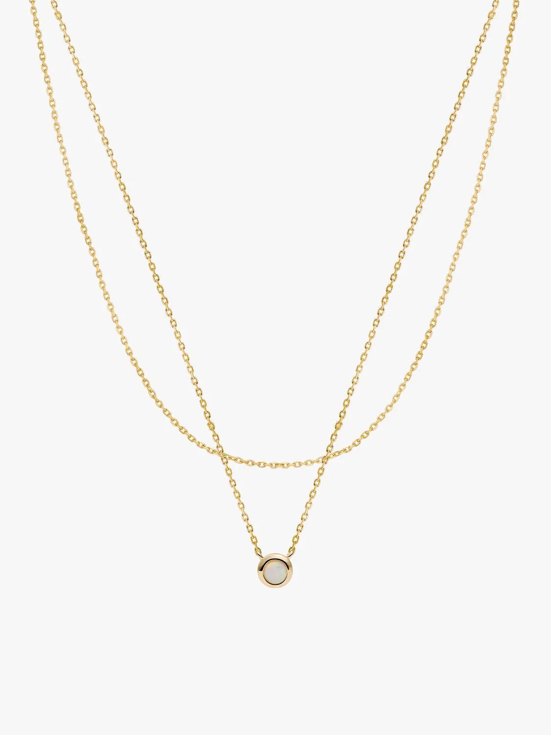 Opal Gold Layered Necklace