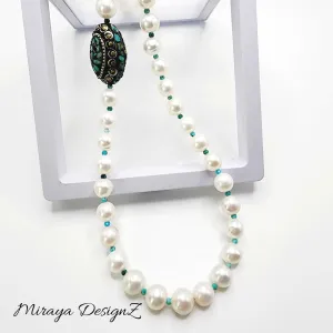 Pearl and Turquoise Necklace