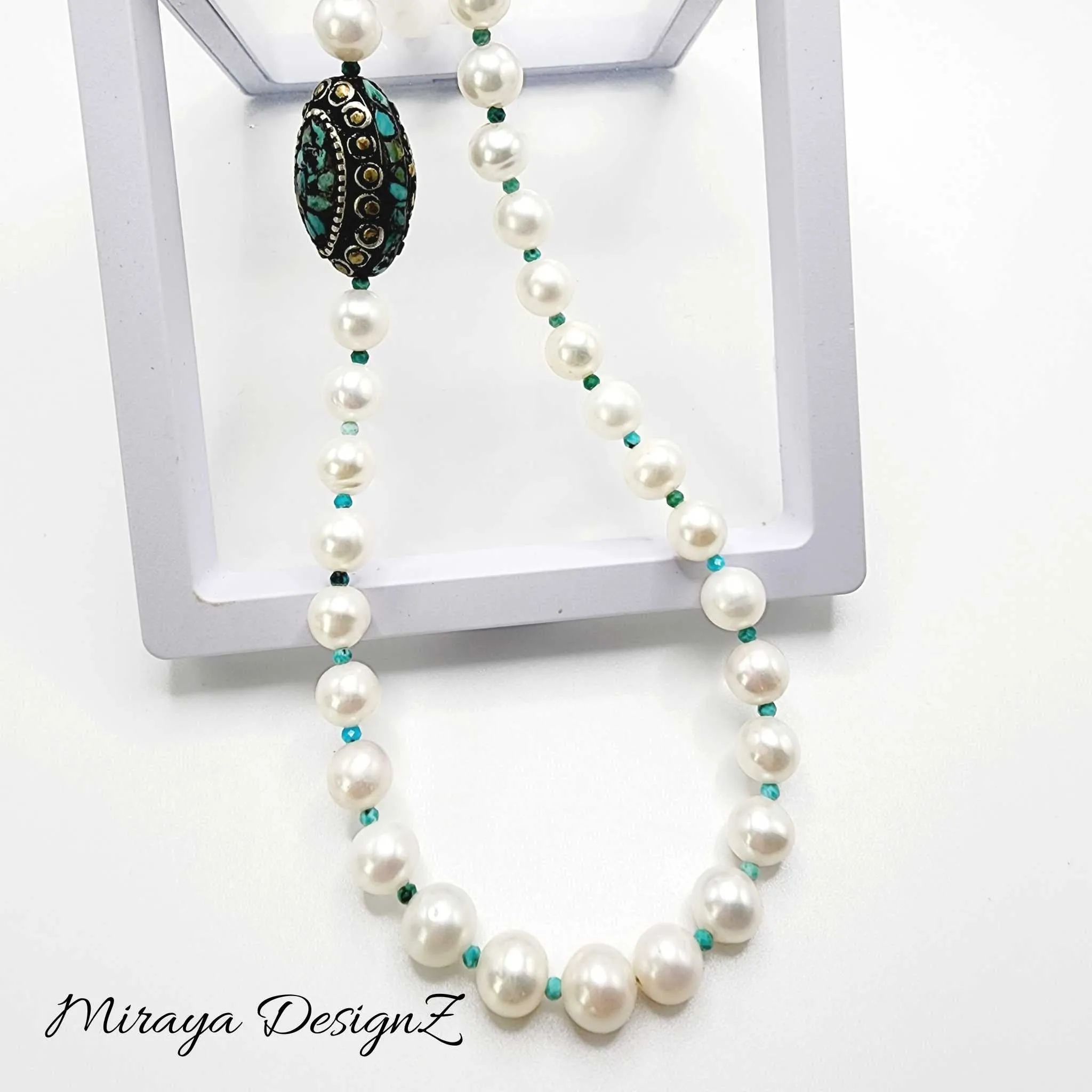 Pearl and Turquoise Necklace