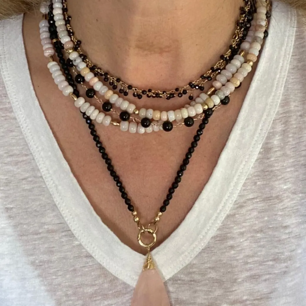 Pink Opal Necklace - Soraya