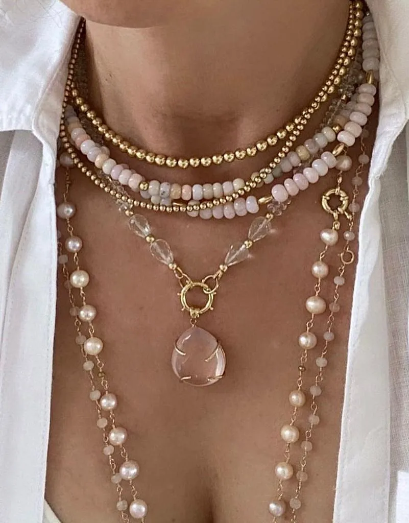 Pink Opal Necklace - Soraya
