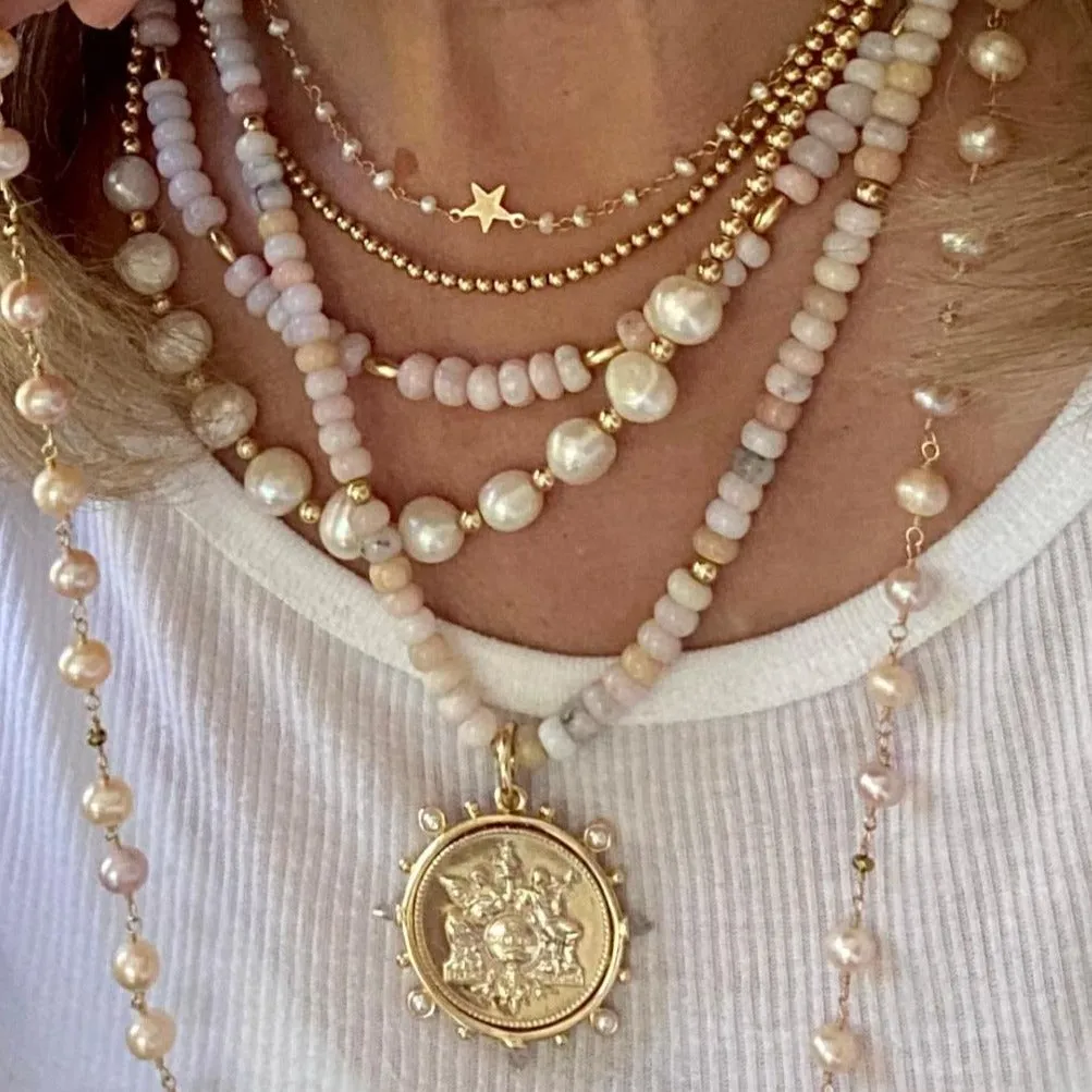 Pink Opal Necklace - Soraya