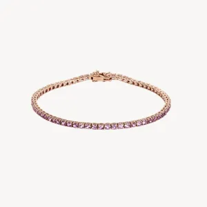 Pink Sapphire Tennis Bracelet