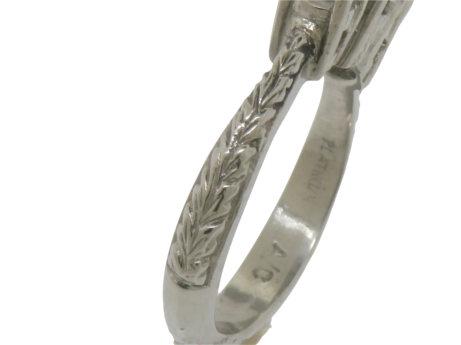 Platinum 3 Stone Engagement Ring Mounting Size 6.25 (Brand New Sale Jewelry)