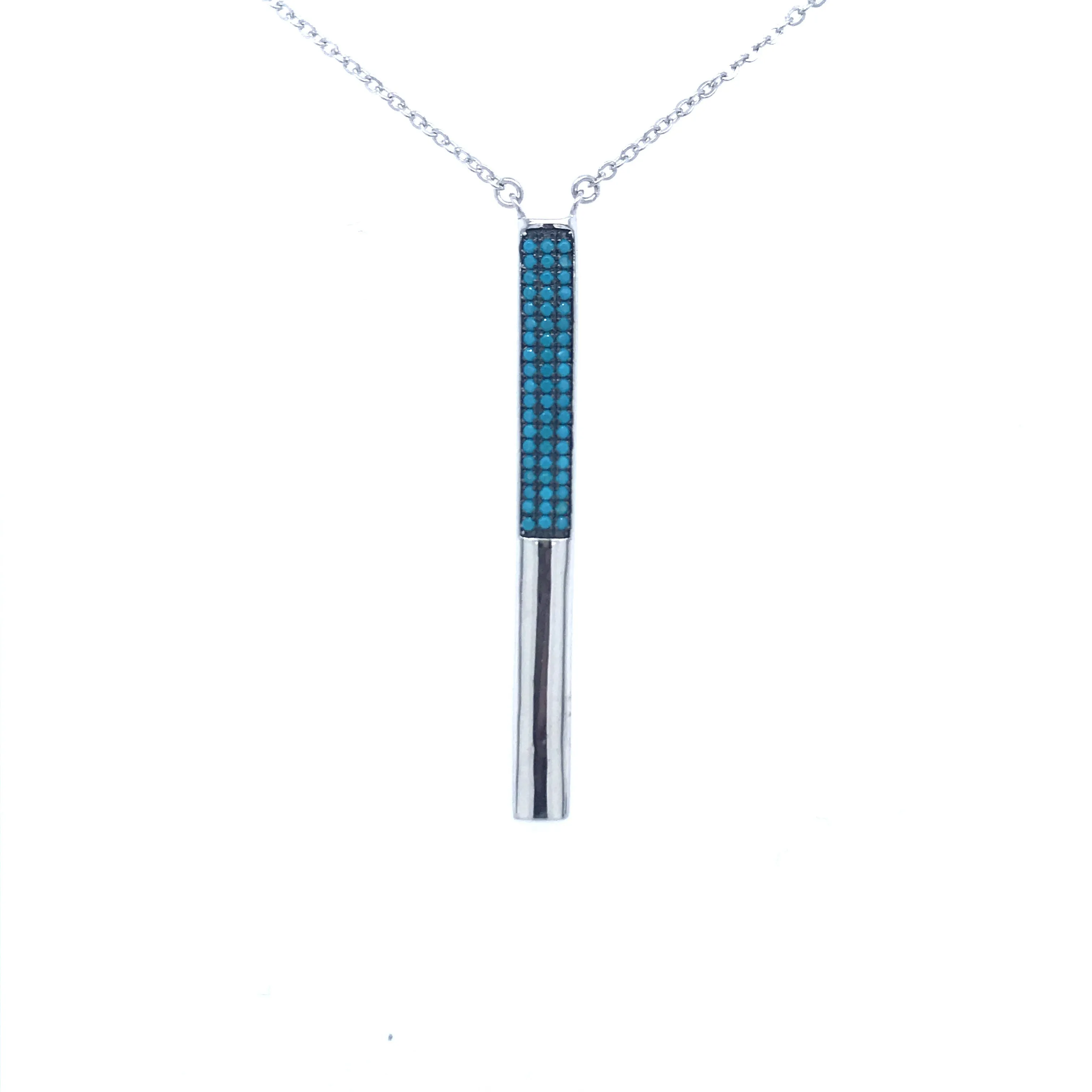 Sterling Silver Vertical Bar Necklace