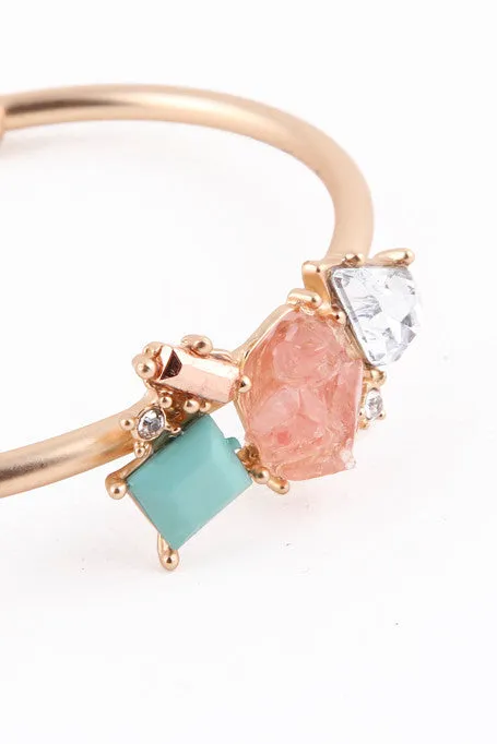 Sweet Tooth Cuff Bracelet (Peach/Mint)