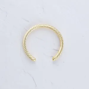 Twisted Gold Bangle Bracelet