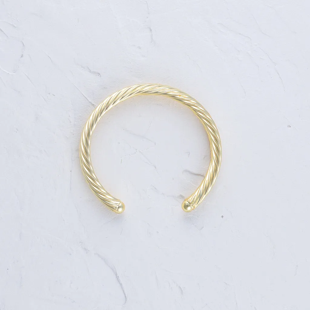 Twisted Gold Bangle Bracelet